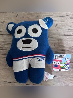2010 Bear In Underwear Dodgers Plush Toy - Blue